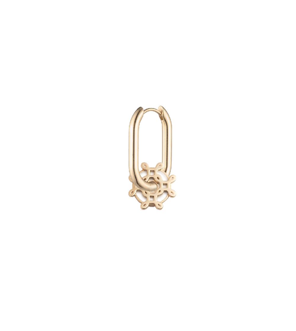 foundrae Never Ending Knot Small Chubby Fob Earring