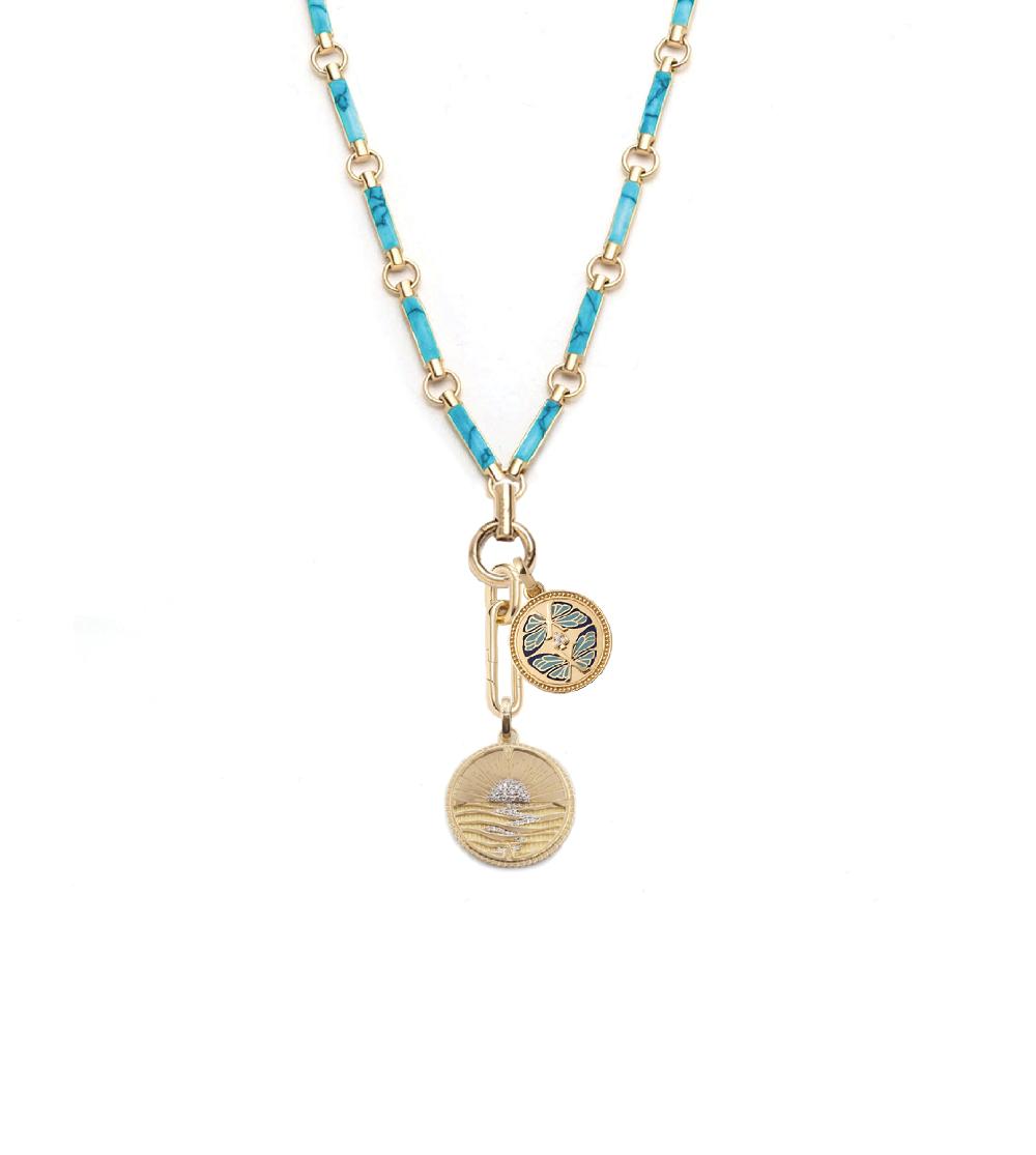 foundrae New Beginnings Drop Element Chain Necklace Turquoise