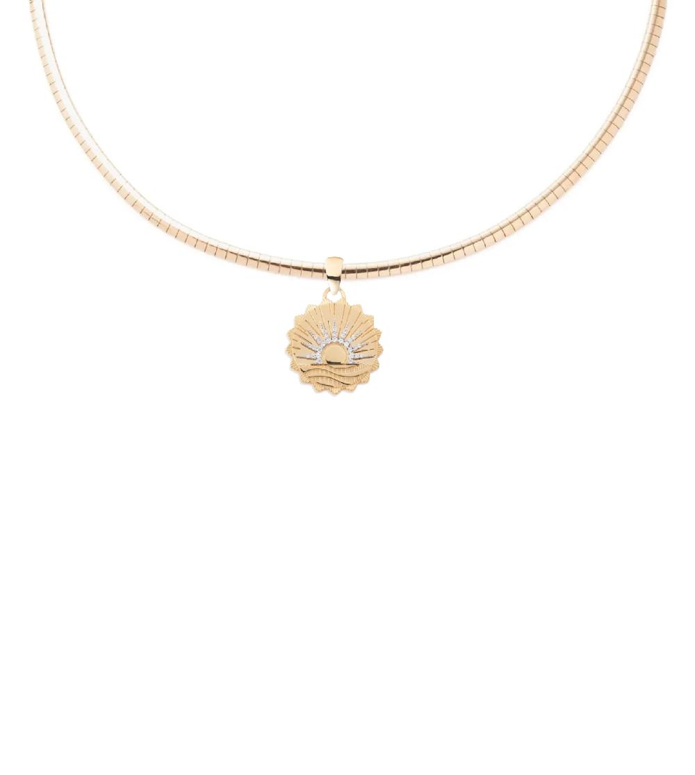 foundrae New Beginnings - Internal Compass Small Sleek Collar Necklace