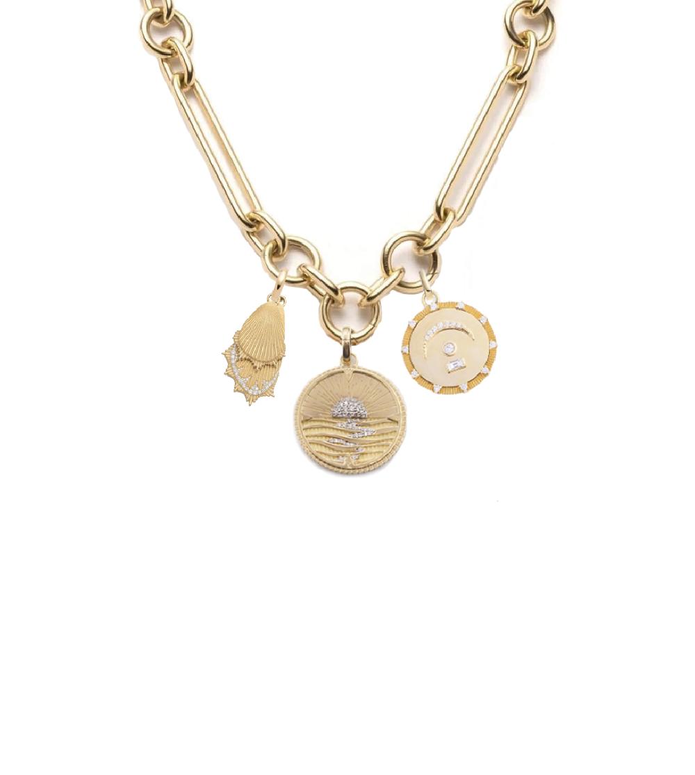 foundrae New Beginnings Wings & Pause Oversized Mixed Clip Necklace