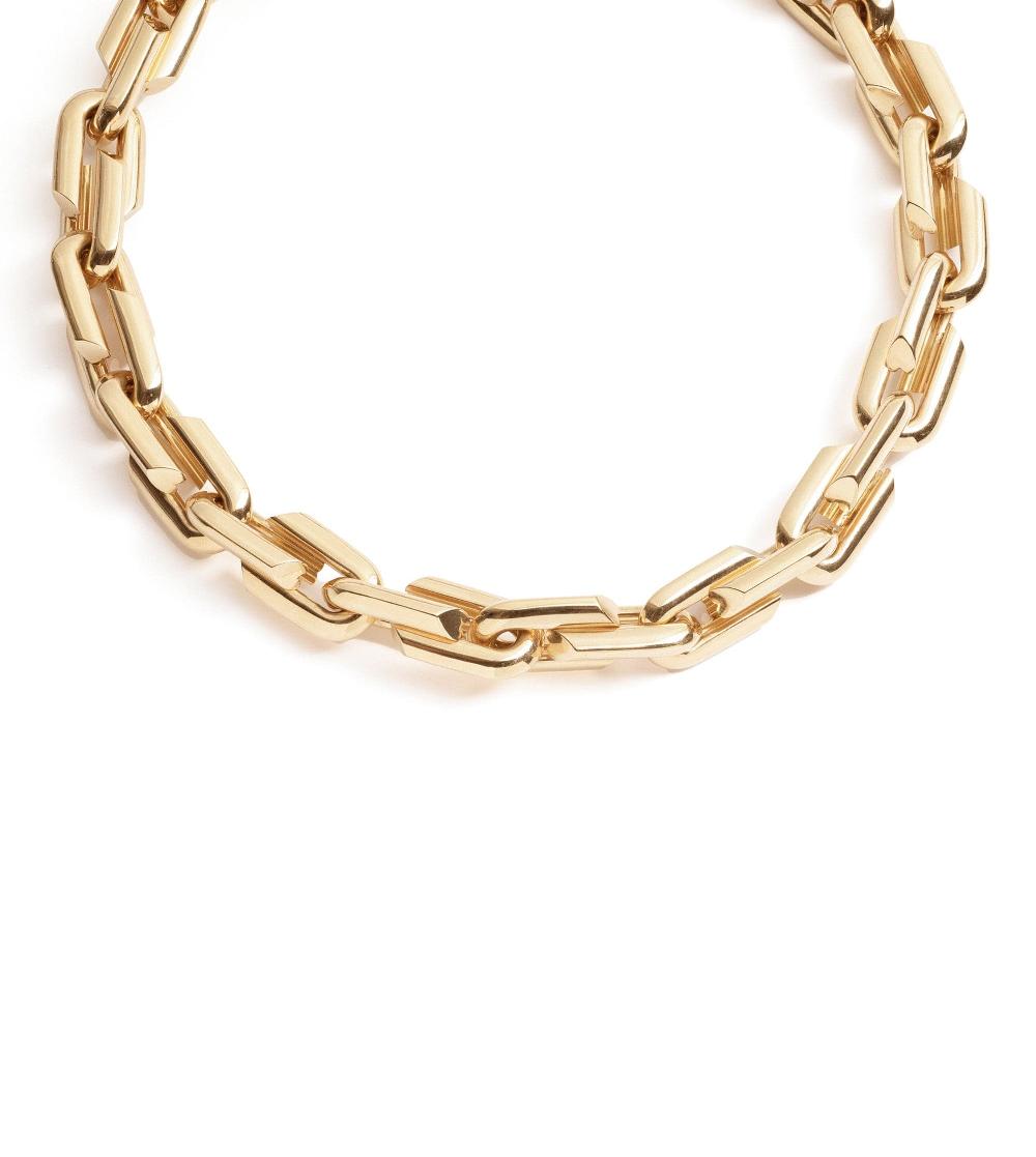 foundrae Oversized Strong Hearts Love Link Chain Necklace