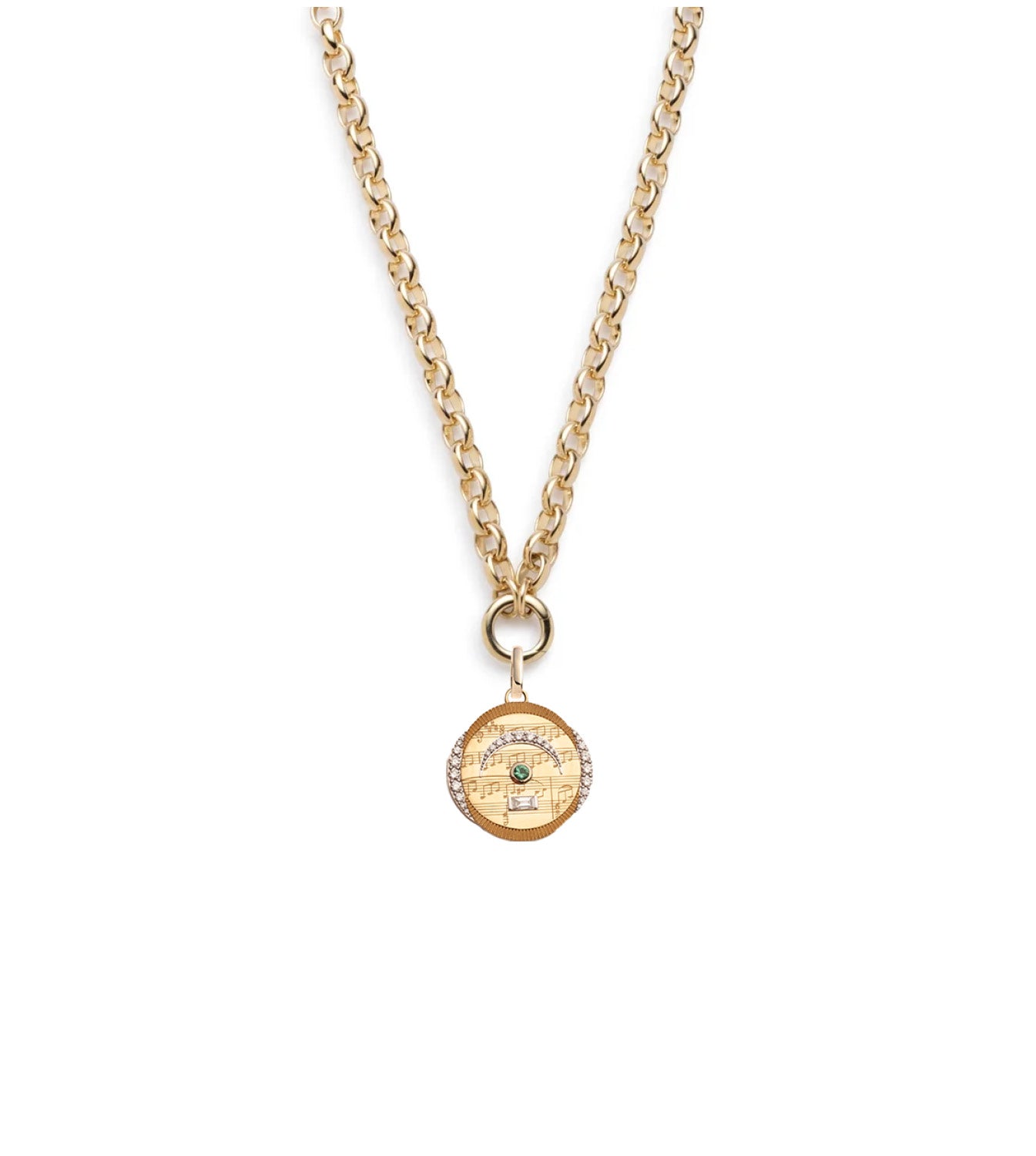 foundrae Pause - Internal Compass Heavy Open Belcher Chain Necklace