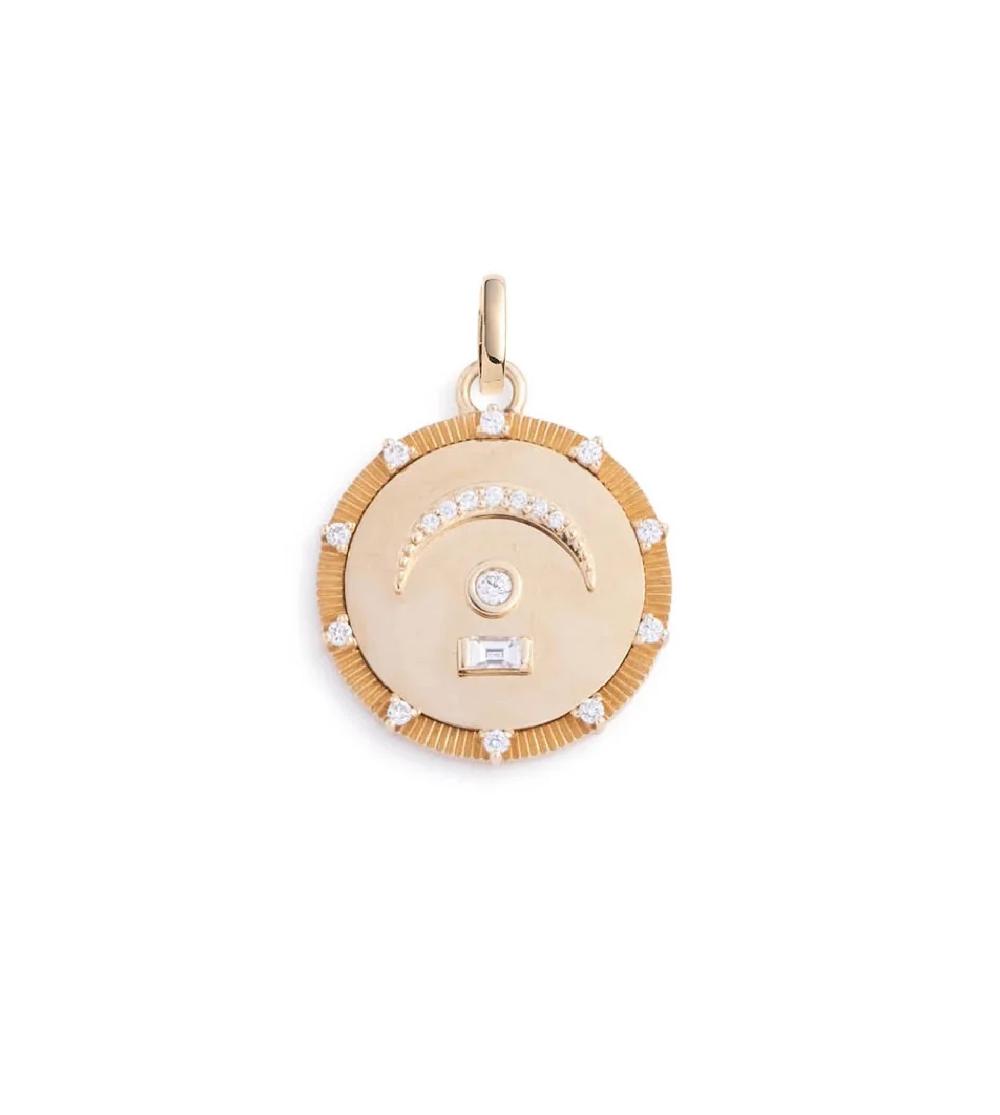 foundrae Pause - Internal Compass Medium Medallion Diamond with Annex Link
