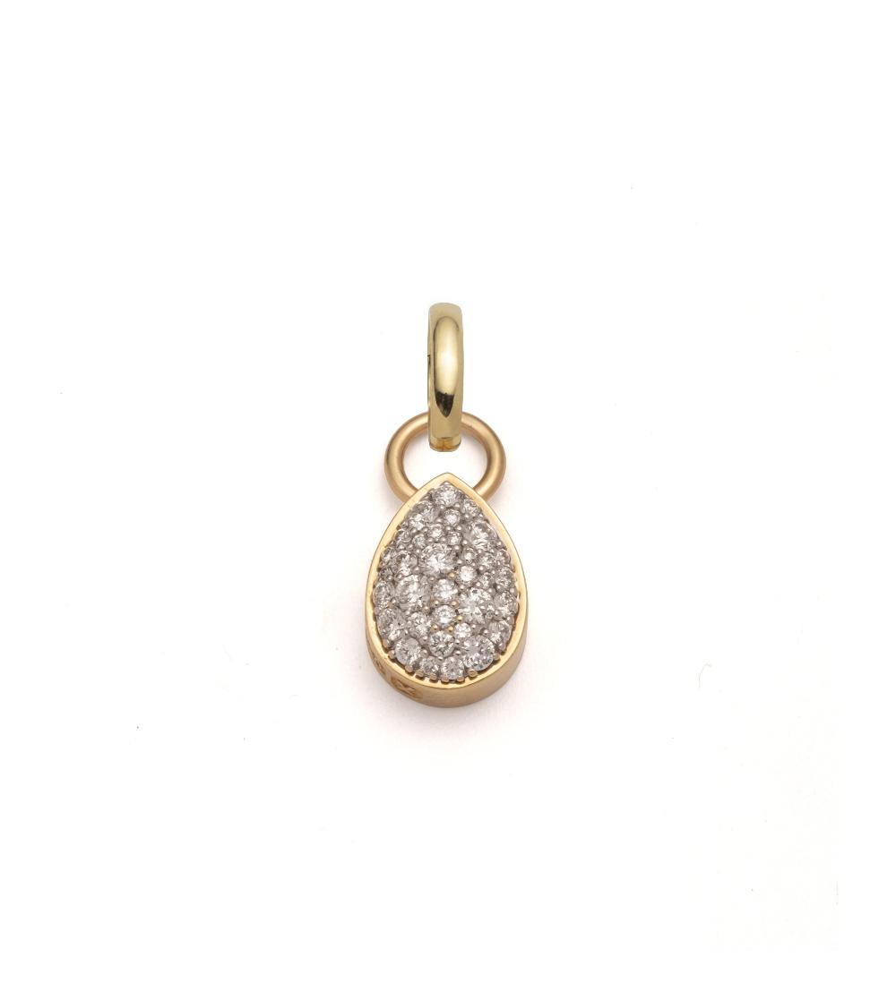 foundrae Pave Pear - Forever & Always a Pair Small Medallion with Annex Link