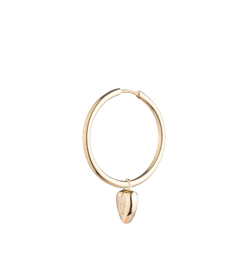 foundrae Petite Heart Ingot - True Love Oversized Hoop Earring 30mm