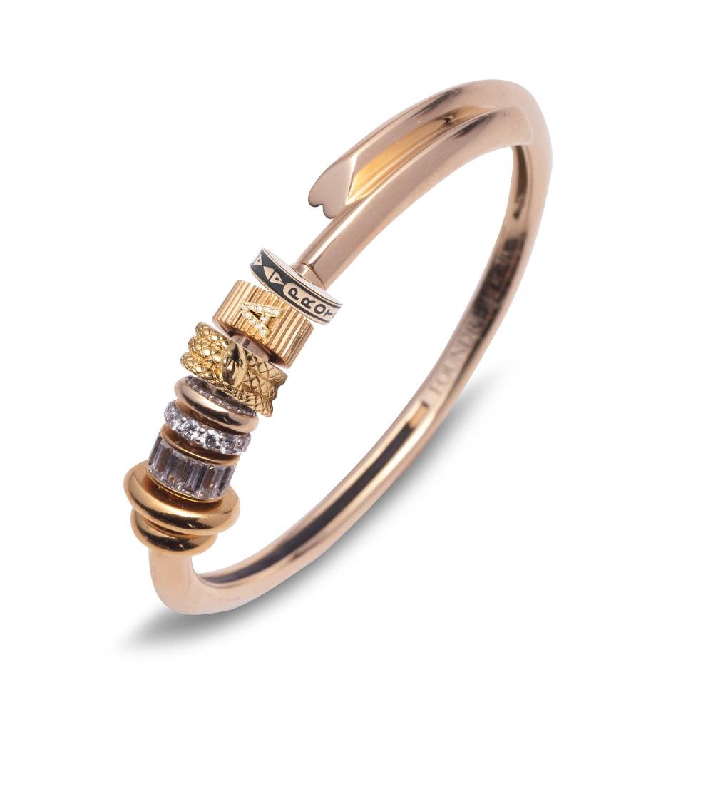 foundrae Protection Heart Beat Story - Strong Heart Bangle