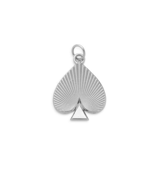foundrae Radiating Spade Medium Medallion White Gold