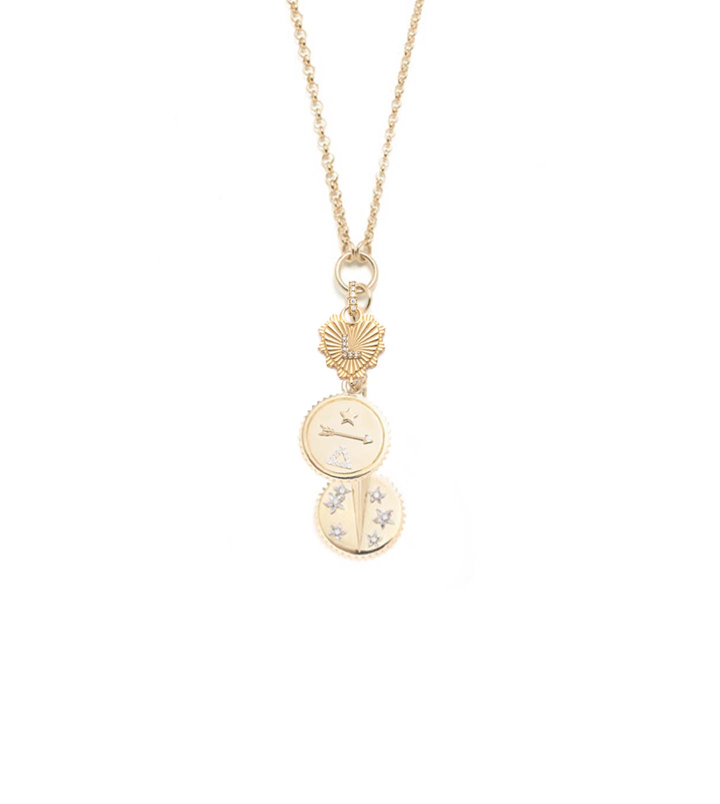 foundrae Resilience & Dream Story Small Mixed Belcher Extension Chain Necklace