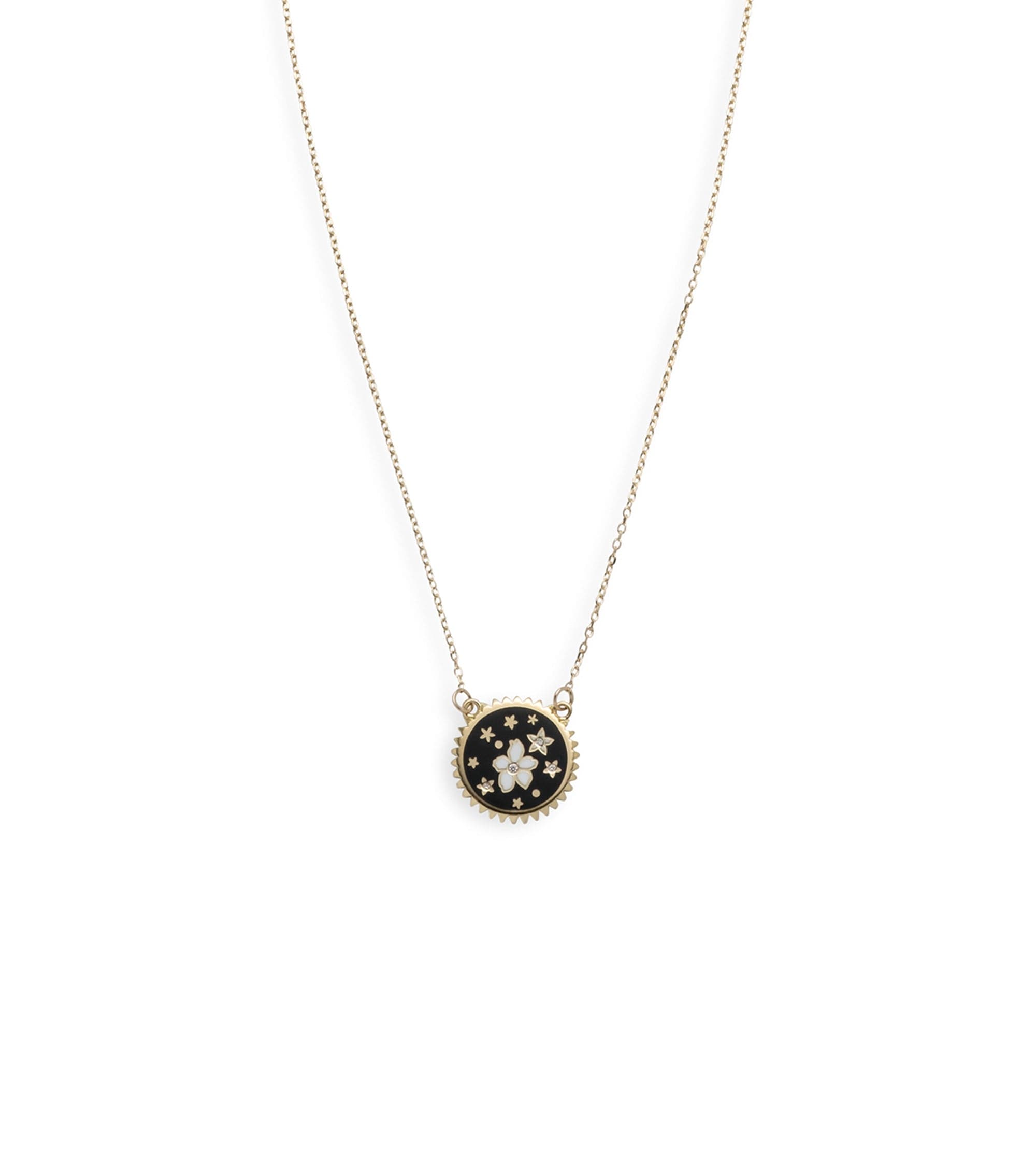 foundrae Resilience Petite Champleve Enamel Stationary Necklace