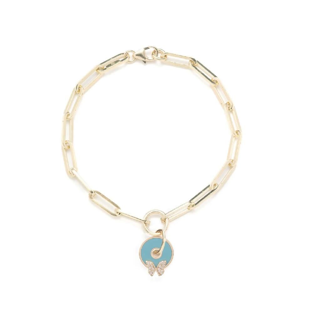 foundrae Reverie Aqua Butterfly Classic Fob Bracelet