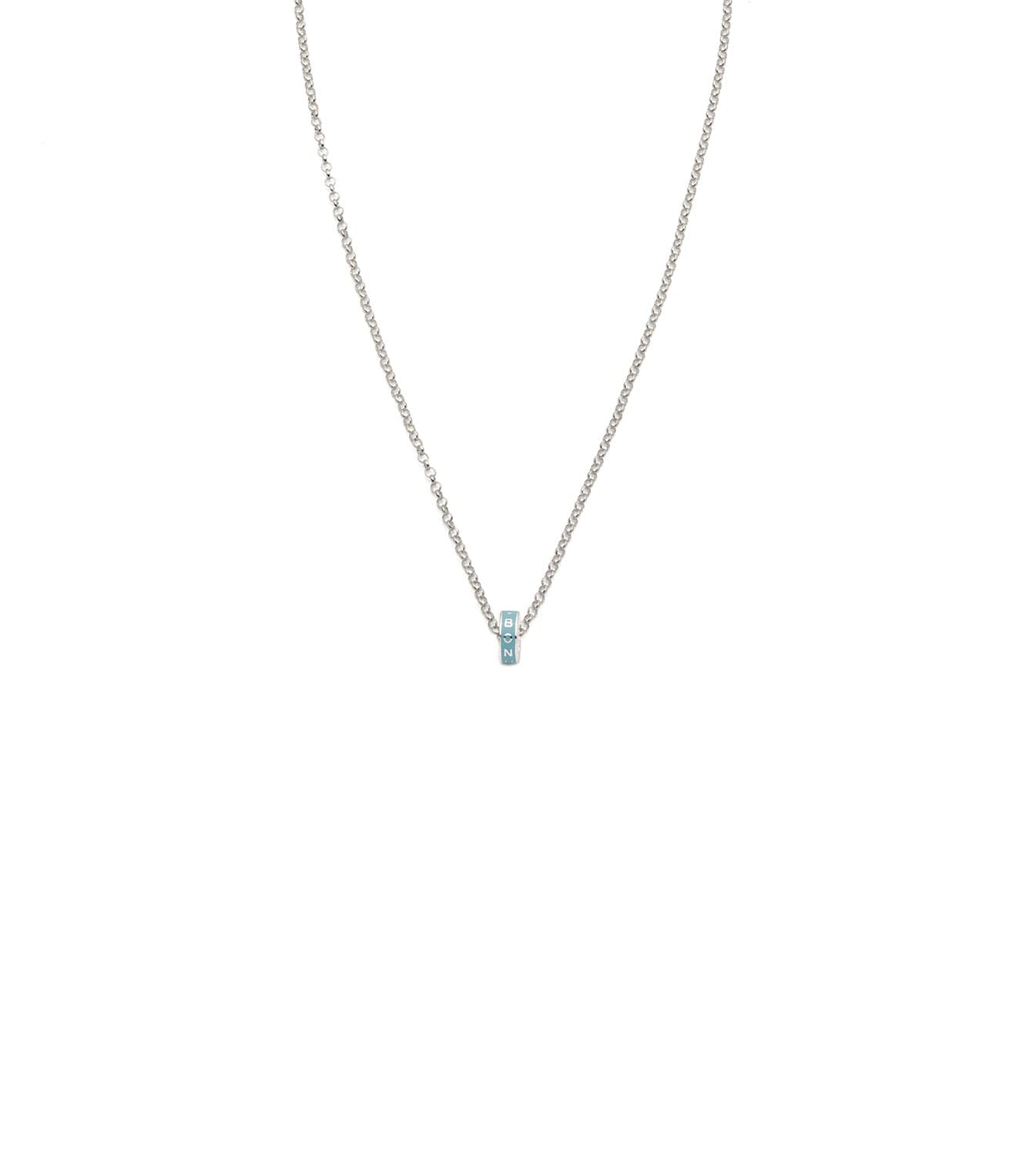 foundrae Reverie Heart Beat Fine Belcher Chain Necklace White Gold