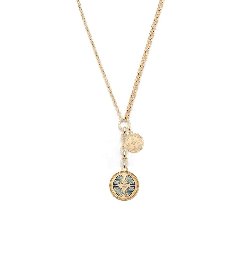 foundrae Reverie & Internal Compass Medium Mixed Belcher Extension Chain Necklace