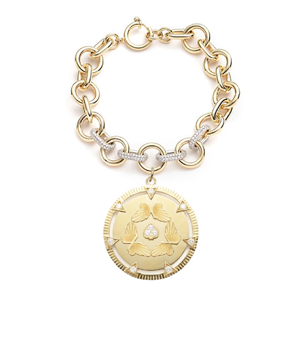 foundrae Reverie Oversized Pave Mixed Link Bracelet