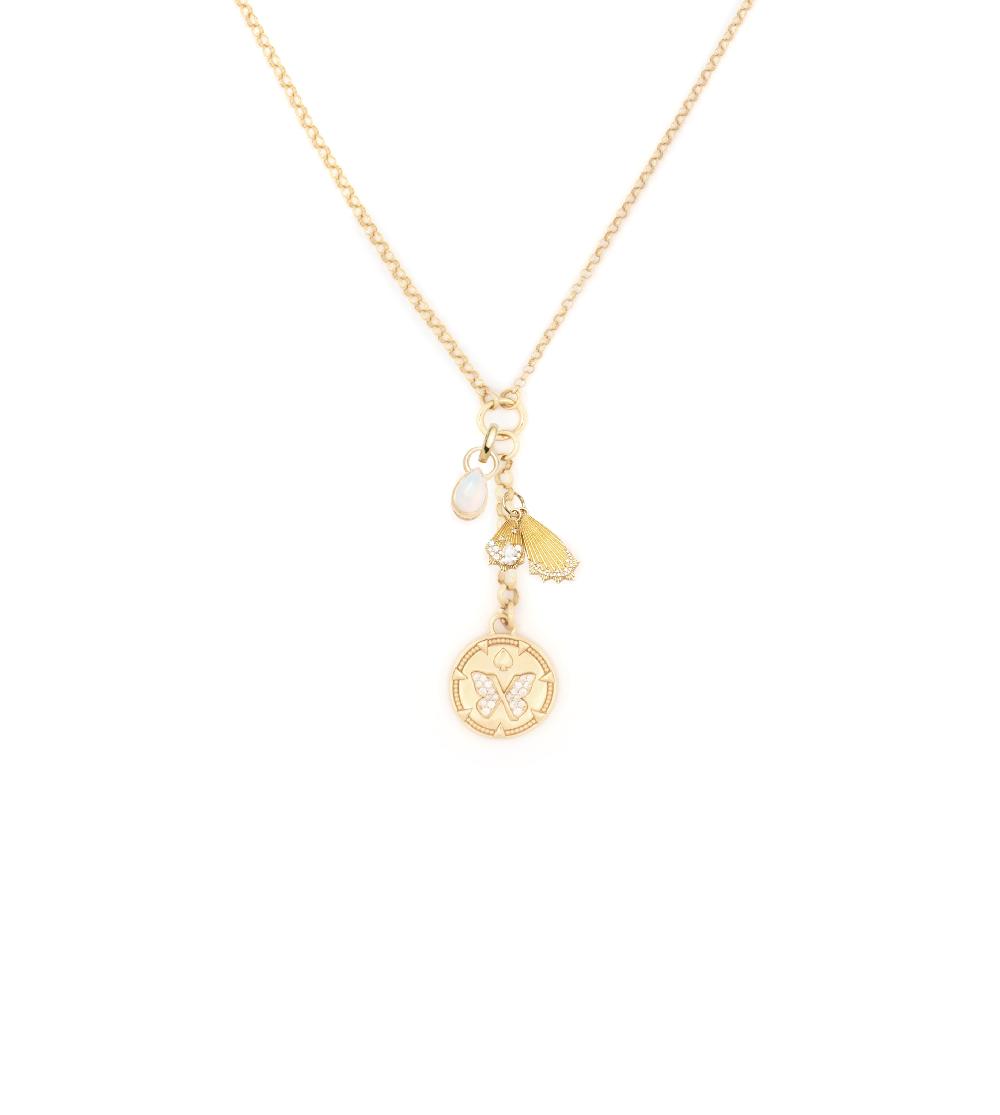 foundrae Reverie Wings & Forever & Always a Pair Small Mixed Belcher Extension Chain Necklace