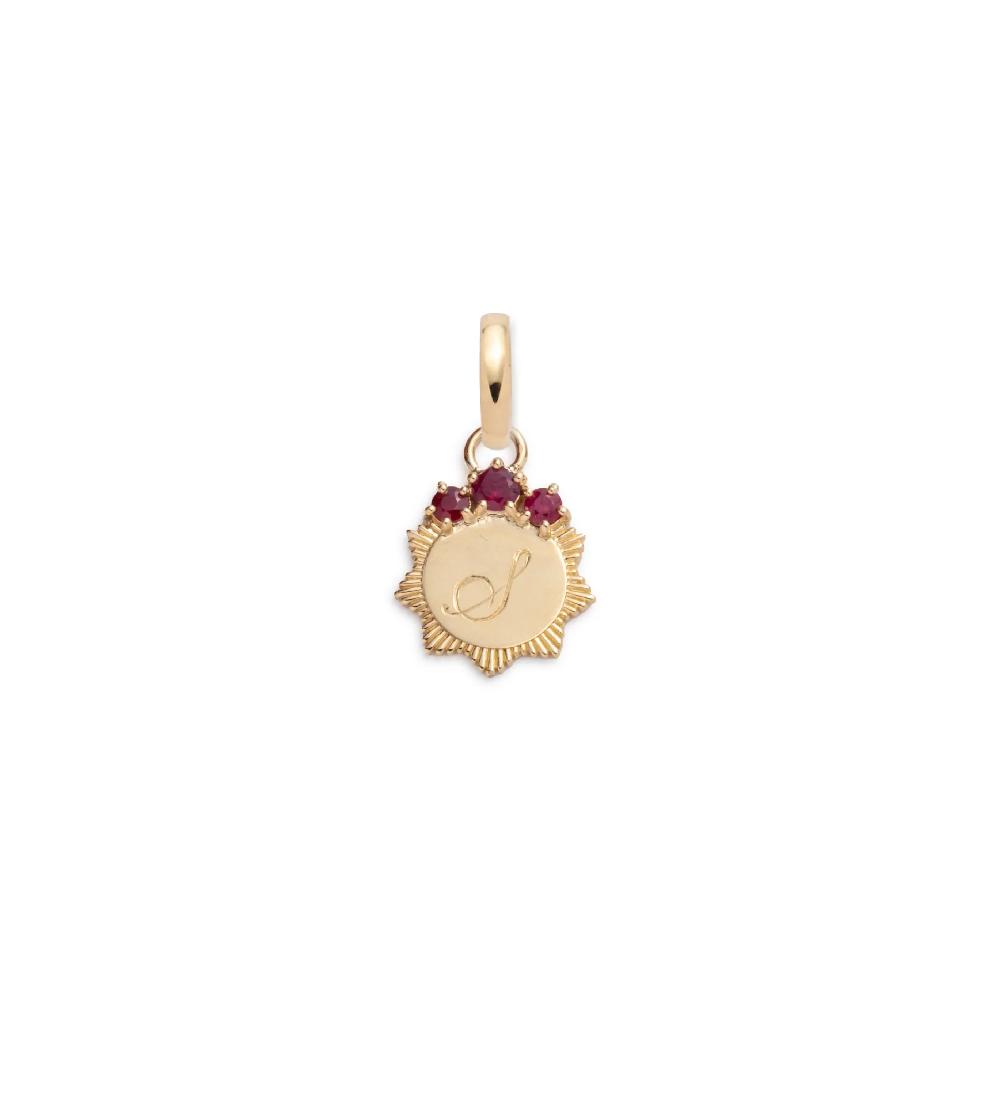 foundrae Ruby Engravable Miniature Medallion with Annex Link