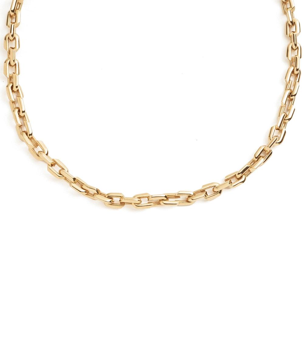 foundrae Small Strong Hearts Love Link Chain Necklace