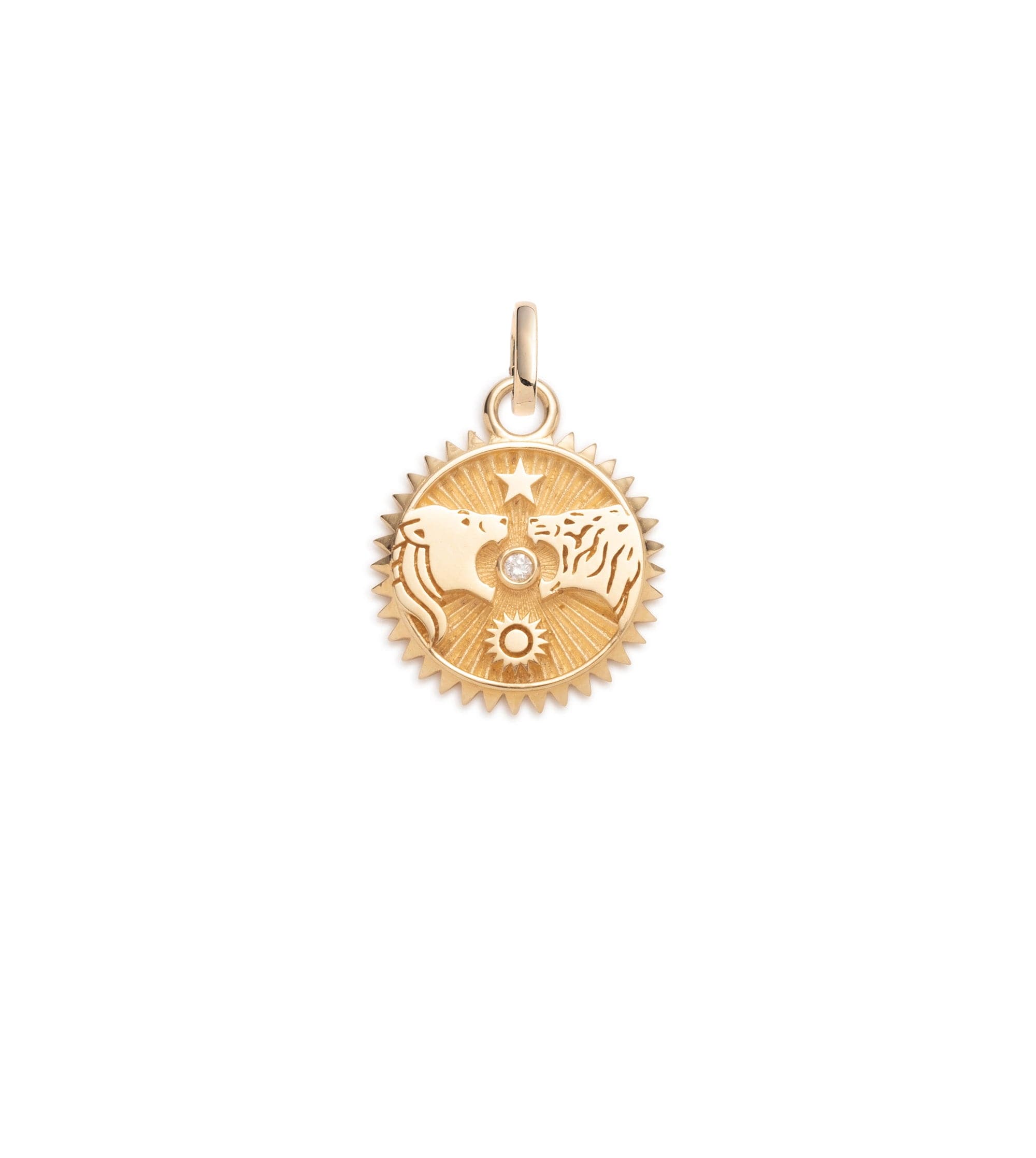 foundrae Solar + Lunar - Strength Baby Medallion with Annex Link