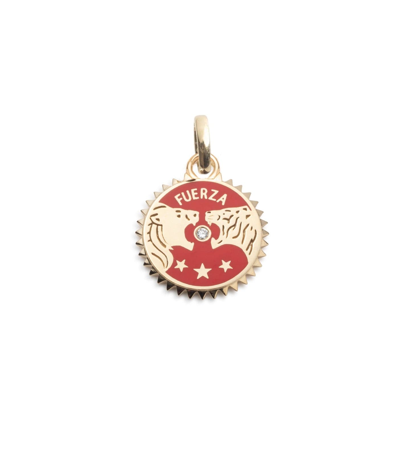 foundrae Solar + Lunar - Strength Petite Ceramic Medallion with Annex Link