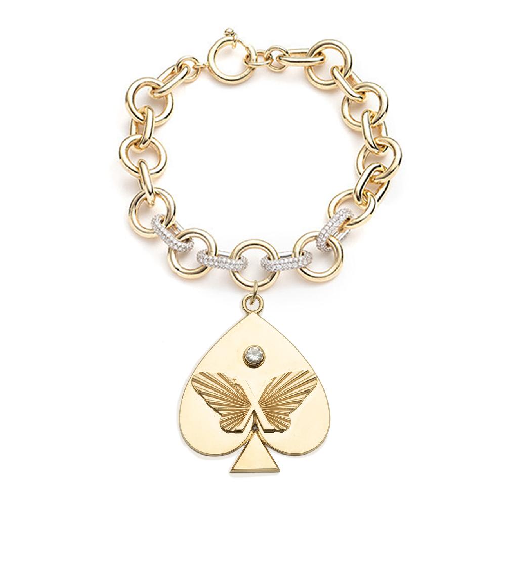 foundrae Spade - Reverie Oversized Pave Mixed Link Bracelet