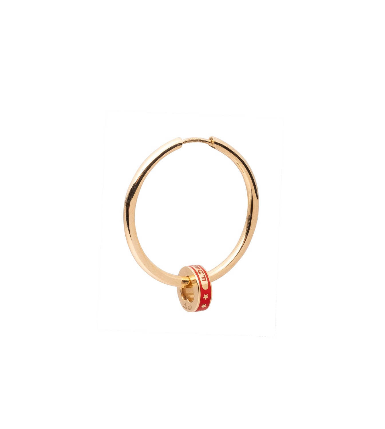 foundrae Strength Heart Beat Oversized Hoop Earring 30mm