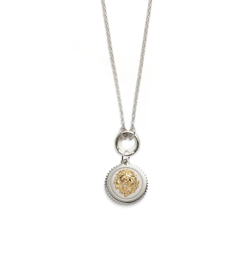 foundrae Strength Small Open Belcher White Gold Necklace