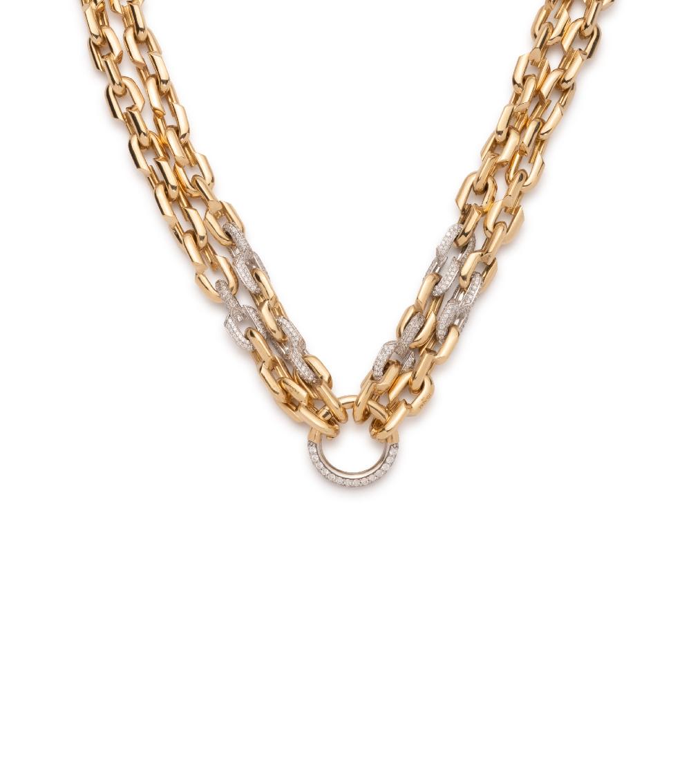 foundrae Strong Hearts Double Strand Open Chain Necklace