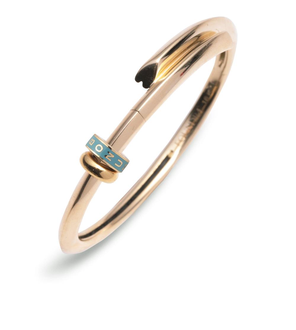 foundrae Tenet & Chubby Gold Heart Beat Strong Heart Bangle