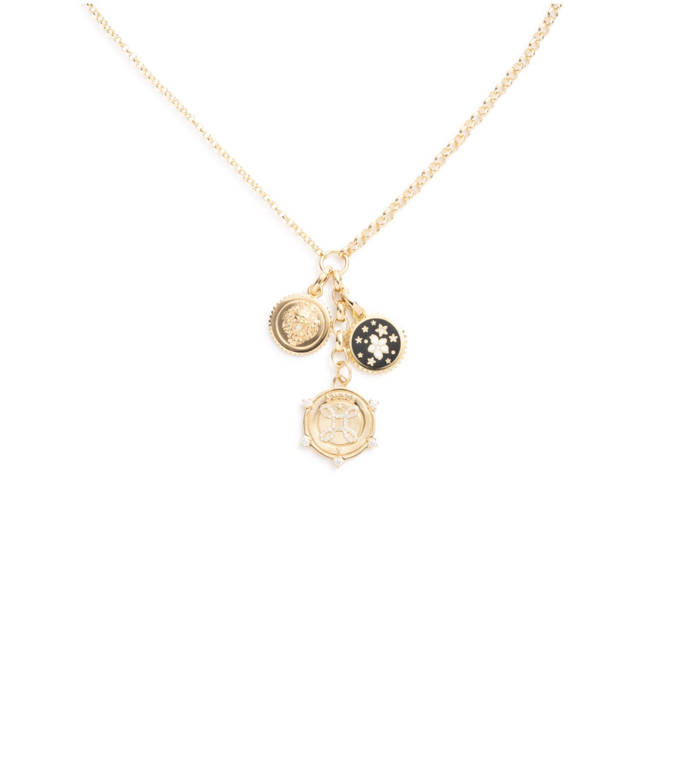 foundrae True Love Blossoms & Strength Medium Mixed Belcher Extension Necklace