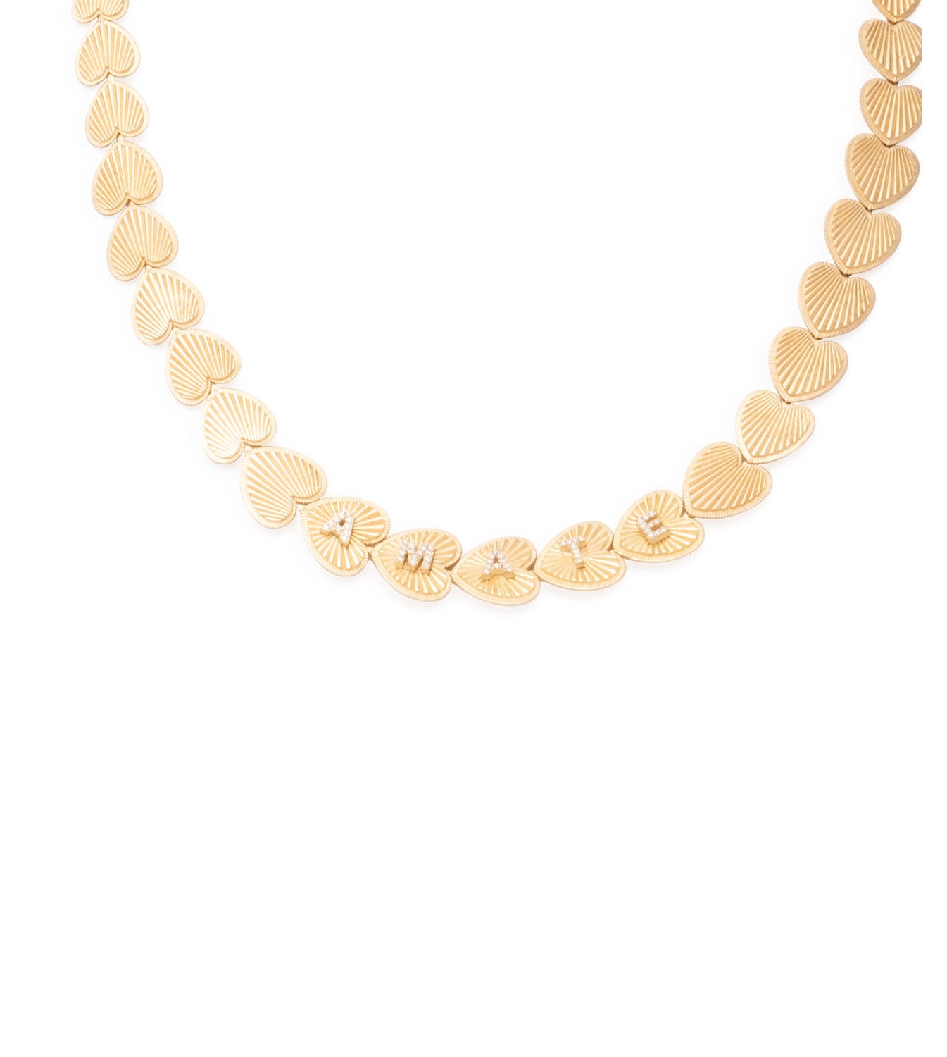 foundrae True Love Custom Graduated Heart Token Necklace