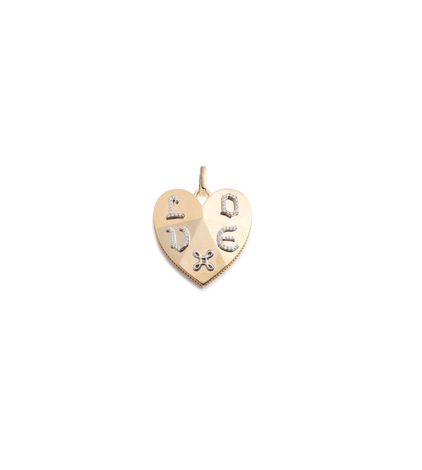 foundrae True Love Faceted Heart Pendant with Annex Link