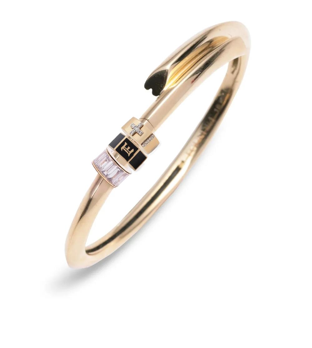 foundrae Vivacity Custom & Baguette - Heart Beat Story Strong Heart Bangle