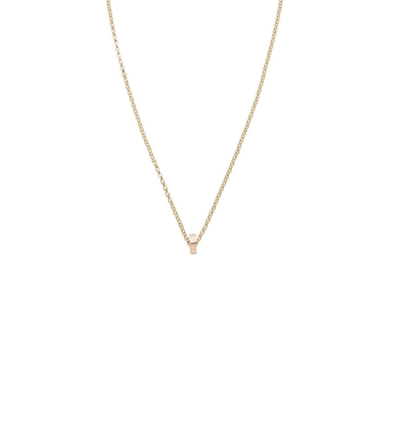 foundrae Vivacity Heart Beat Fine Belcher Chain Necklace