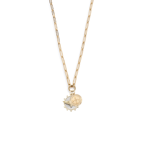 foundrae Vivacity & Internal Compass Classic FOB Open Chain Necklace