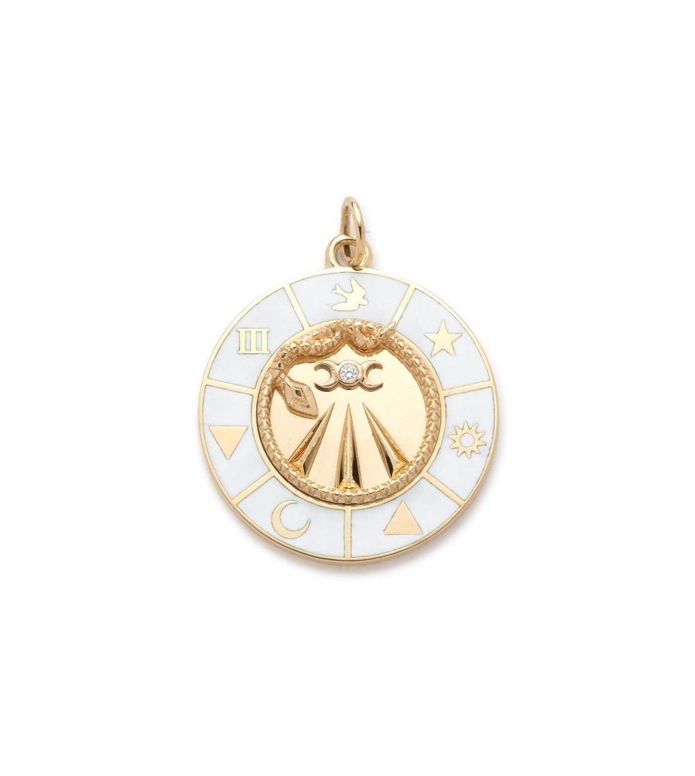 foundrae Wholeness Champleve Enamel Wheel Medallion