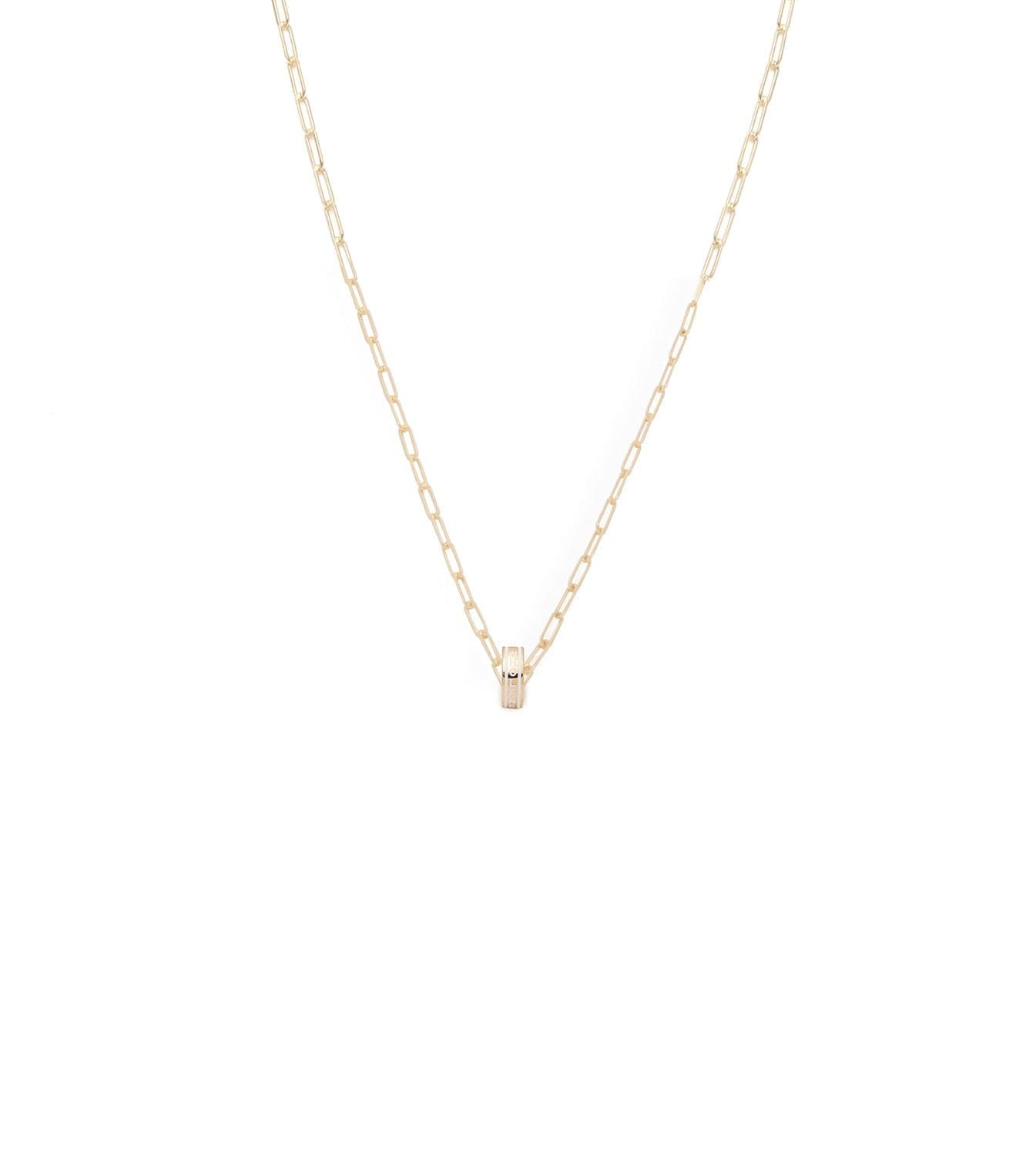 foundrae Wholeness Heart Beat Super Fine Clip Chain Necklace