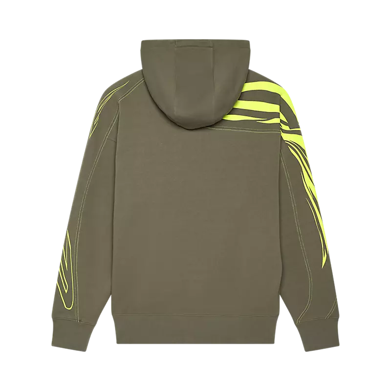 Fox Elevated Oversized Pullover Hoodie Military Green