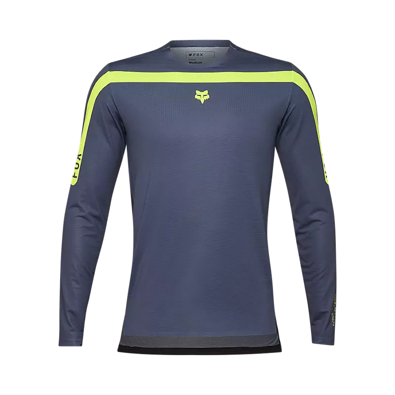 fox Flexair Aviation Long Sleeve Jersey Graphite Grey