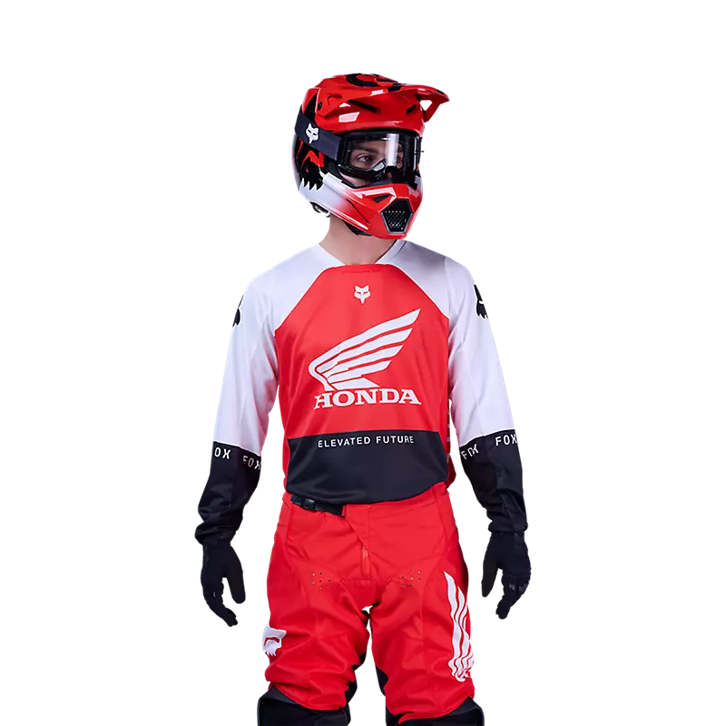 Fox 180 Honda Jersey Fluorescent Red
