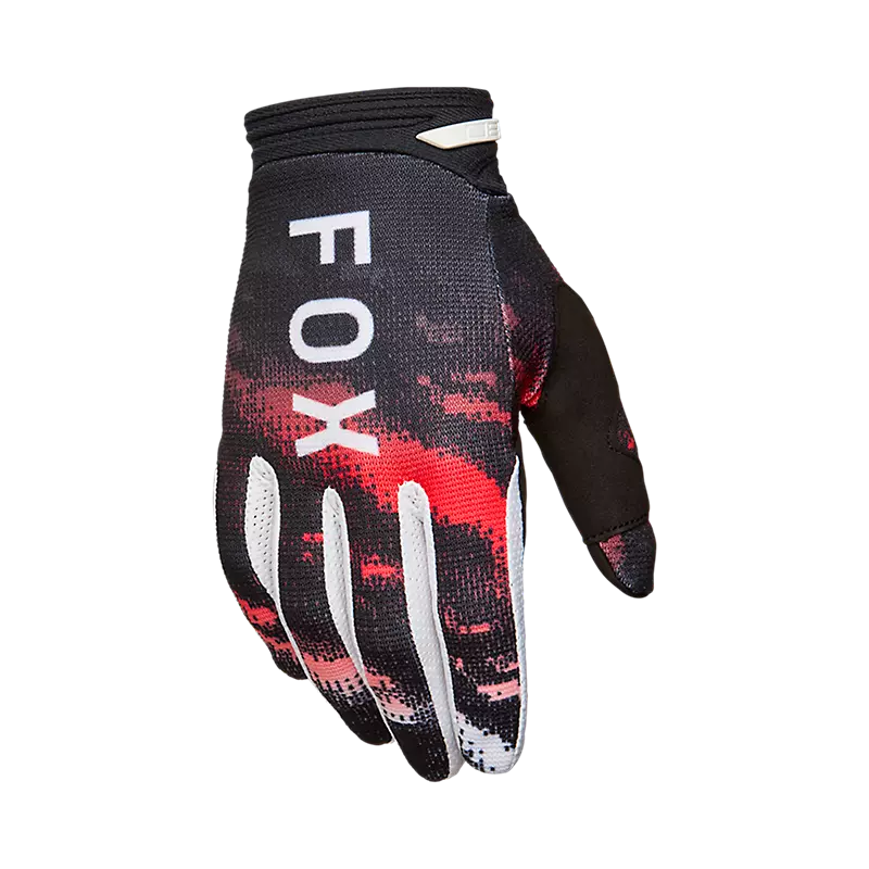 fox 180 Kairos Gloves White/Florescent Red