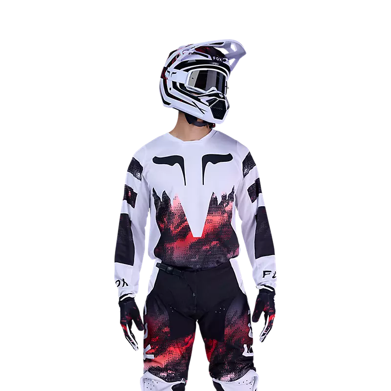 Fox 180 Kairos Jersey White/Florescent Red
