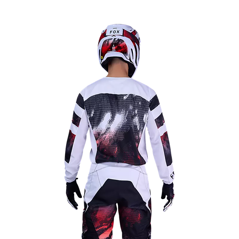 Fox 180 Kairos Jersey White/Florescent Red