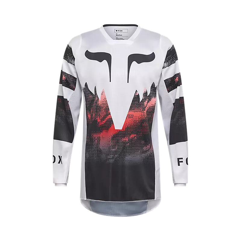 fox 180 Kairos Jersey White/Florescent Red