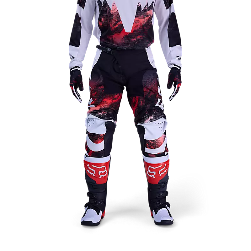 Fox 180 Kairos Pants White/Florescent Red