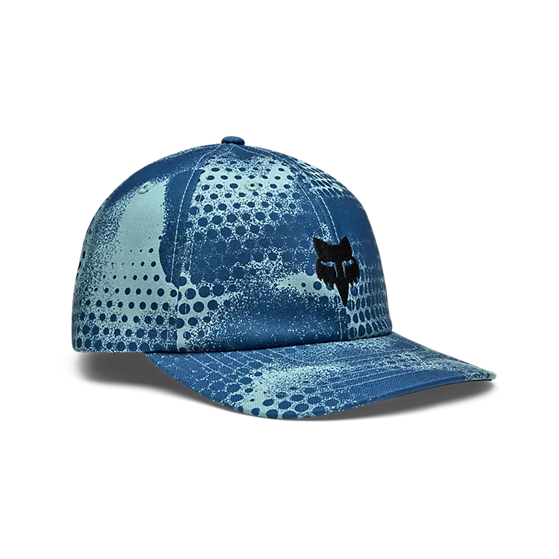 fox AOP Adjustable Hat Vintage Wash Blue