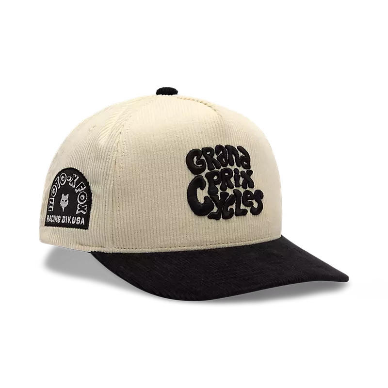 fox Circa 74 Corduroy Snapback Hat Off White