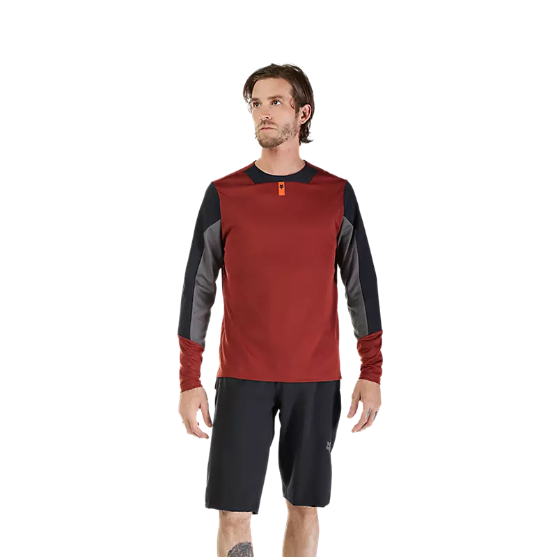 Fox Defend Long Sleeve Jersey  Rust Brown