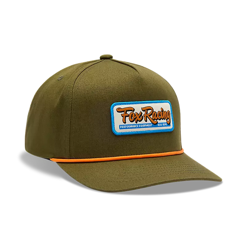 fox Equipped Snapback Hat Olive Green