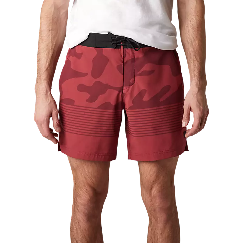 fox Essex Hybrid Volley Camo Shorts Scarlet Red