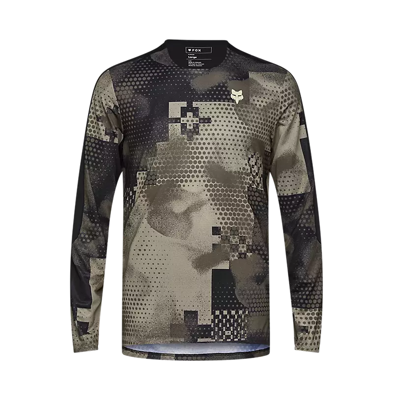 fox Flexair Ascent Pulse Long Sleeve Jersey  Sand