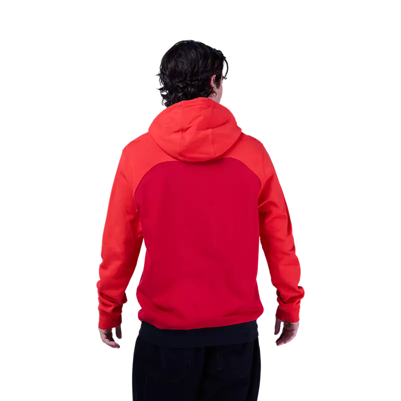 Fox Fracture Paneled Pullover Hoodie Red